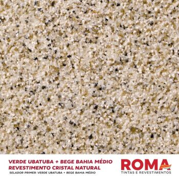 Imagem de REVESTIMENTO CRISTAL GRANITO VERDE UBATUBA + BEGE BAHIA MEDIO MEDIO 23 KG - ROMA